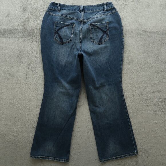 Lane Bryant Jeans Women's 16P High-Rise Distinctly Boot 28" Inseam Distressed - Picture 11 of 16